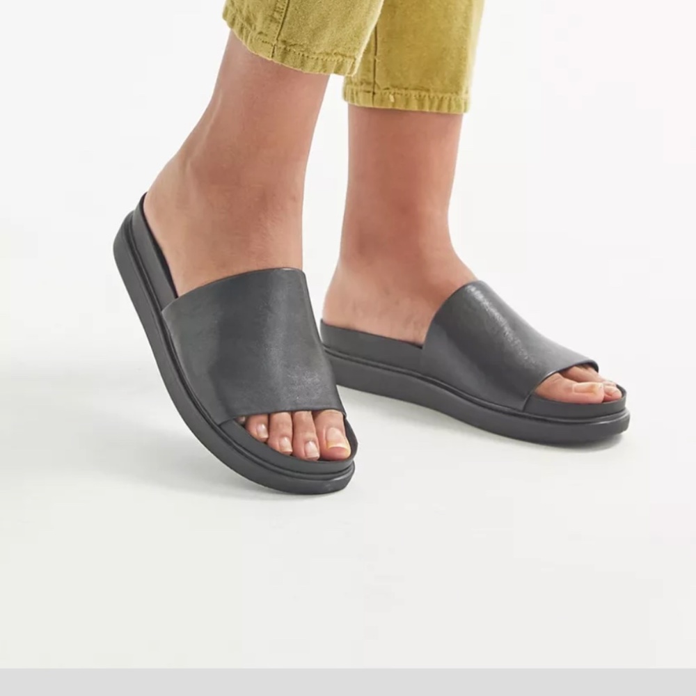 COS Leather Platform Slides